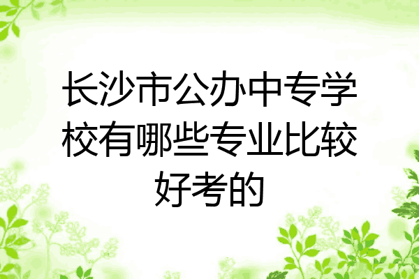 长沙市公办中专学校有哪些专业比较好考的