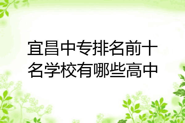 宜昌中专排名前十名学校有哪些高中
