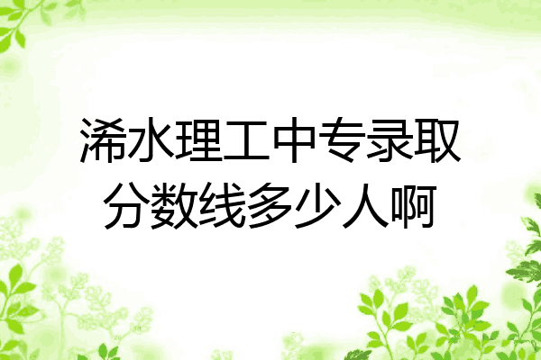 浠水理工中专录取分数线多少人啊