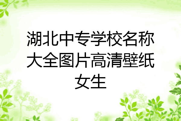 湖北中专学校名称大全图片高清壁纸女生