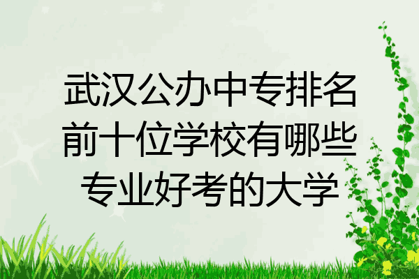 武汉公办中专排名前十位学校有哪些专业好考的大学