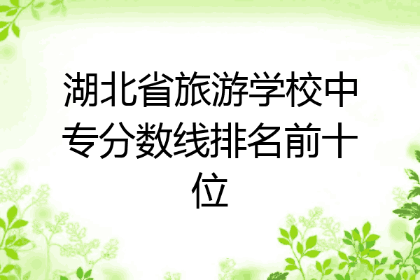 湖北省旅游学校中专分数线排名前十位