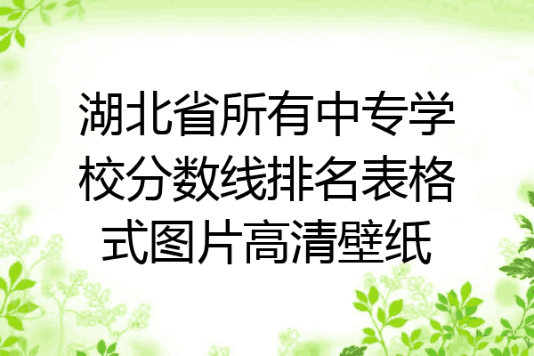 湖北省所有中专学校分数线排名表格式图片高清壁纸
