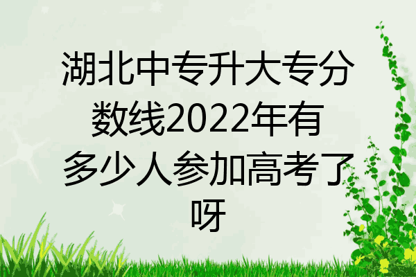 湖北中专升大专分数线2022年有多少人参加高考了呀