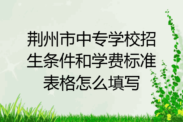 荆州市中专学校招生条件和学费标准表格怎么填写