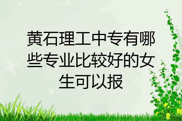 黄石理工中专有哪些专业比较好的女生可以报
