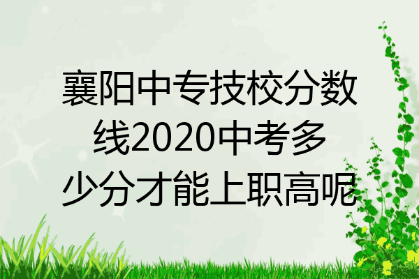 襄阳中专技校分数线2020中考多少分才能上职高呢