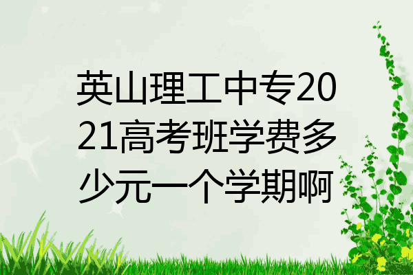 英山理工中专2021高考班学费多少元一个学期啊