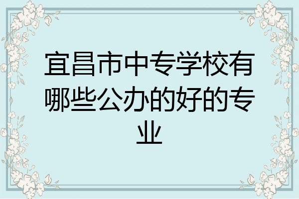 宜昌市中专学校有哪些公办的好的专业