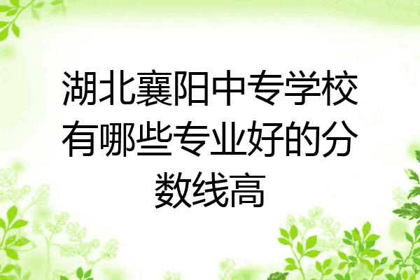 湖北襄阳中专学校有哪些专业好的分数线高