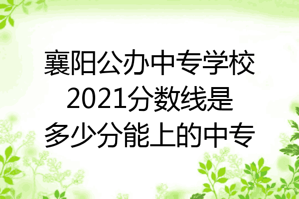 襄阳公办中专学校2021分数线是多少分能上的中专