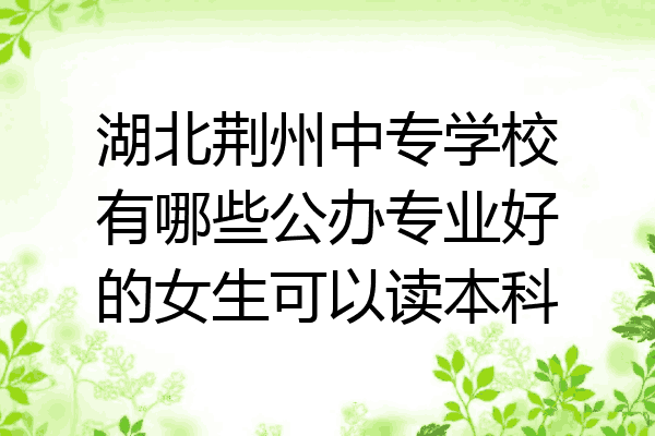 湖北荆州中专学校有哪些公办专业好的女生可以读本科