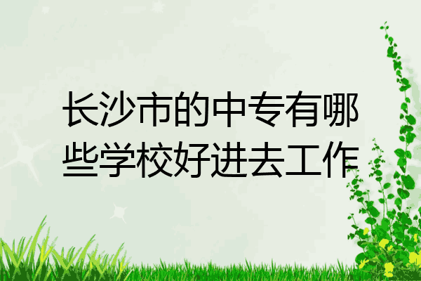 长沙市的中专有哪些学校好进去工作