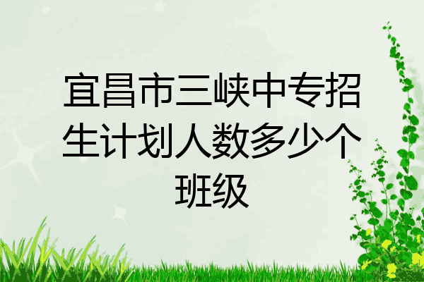 宜昌市三峡中专招生计划人数多少个班级
