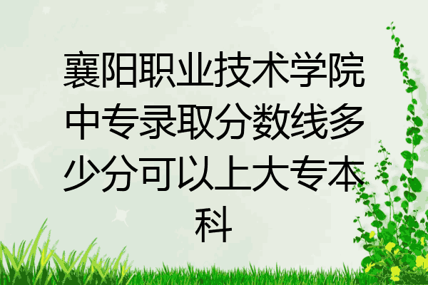 襄阳职业技术学院中专录取分数线多少分可以上大专本科