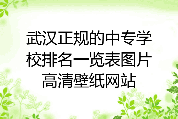 武汉正规的中专学校排名一览表图片高清壁纸网站