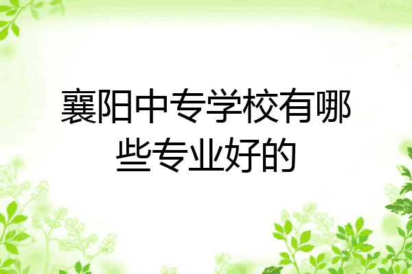 襄阳中专学校有哪些专业好的