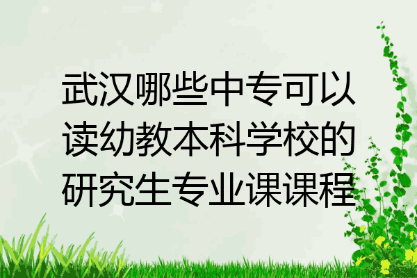 武汉哪些中专可以读幼教本科学校的研究生专业课课程