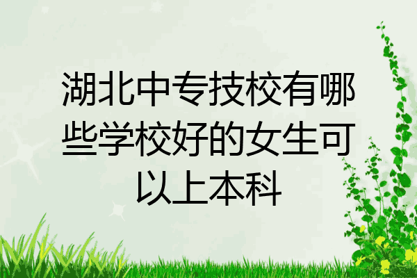 湖北中专技校有哪些学校好的女生可以上本科