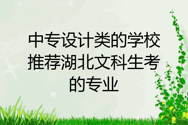 中专设计类的学校推荐湖北文科生考的专业
