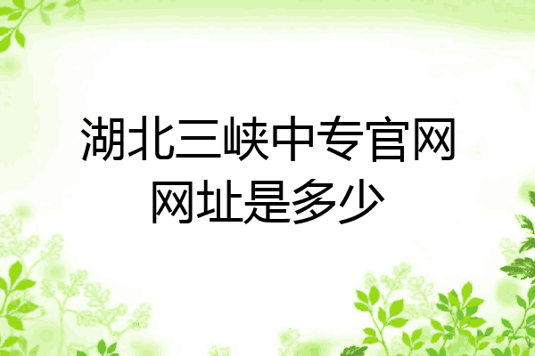 湖北三峡中专官网网址是多少