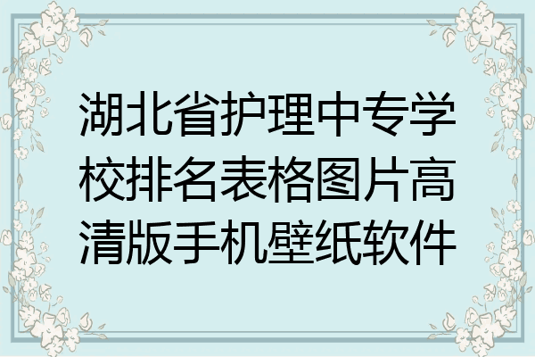 湖北省护理中专学校排名表格图片高清版手机壁纸软件
