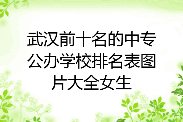 武汉前十名的中专公办学校排名表图片大全女生