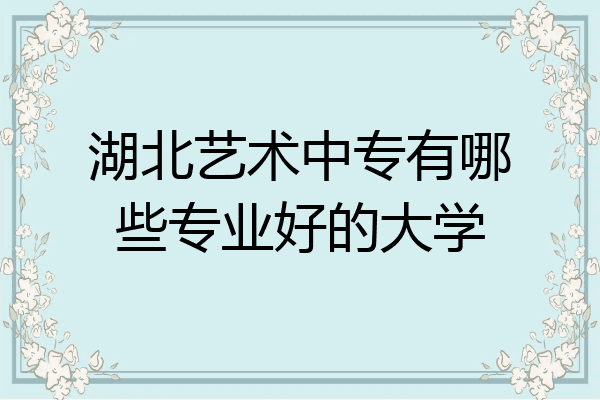 湖北艺术中专有哪些专业好的大学