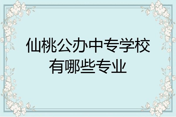 仙桃公办中专学校有哪些专业