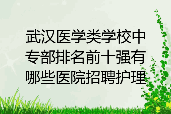 武汉医学类学校中专部排名前十强有哪些医院招聘护理
