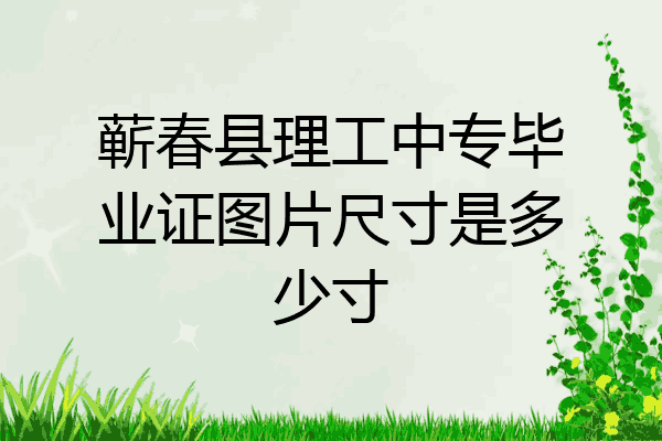 蕲春县理工中专毕业证图片尺寸是多少寸