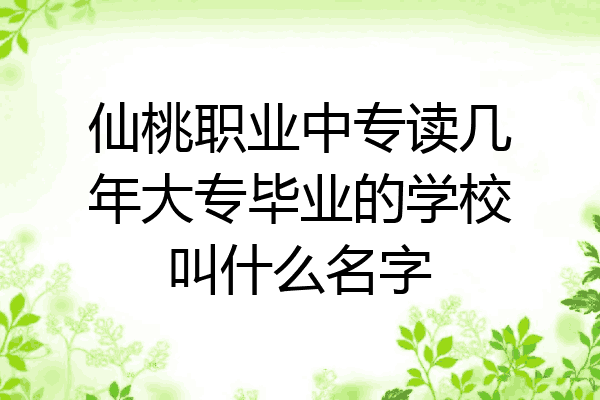 仙桃职业中专读几年大专毕业的学校叫什么名字