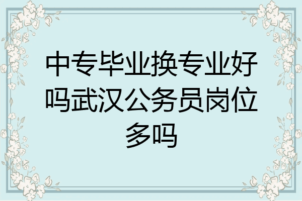 中专毕业换专业好吗武汉公务员岗位多吗