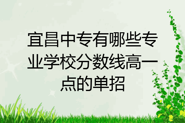 宜昌中专有哪些专业学校分数线高一点的单招