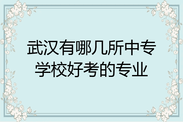 武汉有哪几所中专学校好考的专业