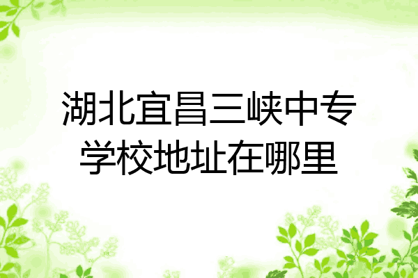 湖北宜昌三峡中专学校地址在哪里