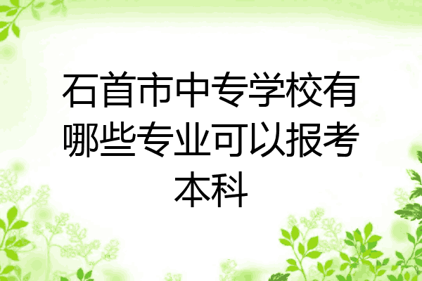 石首市中专学校有哪些专业可以报考本科
