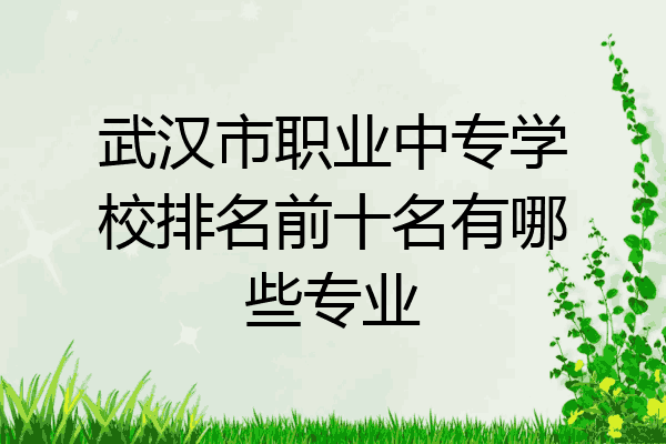 武汉市职业中专学校排名前十名有哪些专业