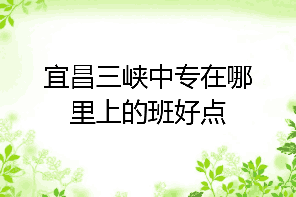 宜昌三峡中专在哪里上的班好点