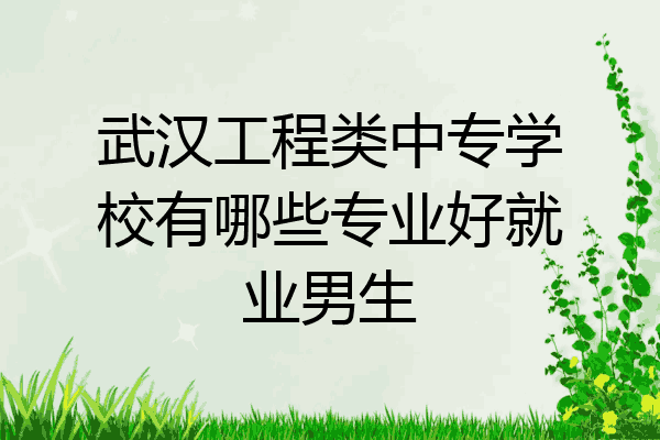 武汉工程类中专学校有哪些专业好就业男生