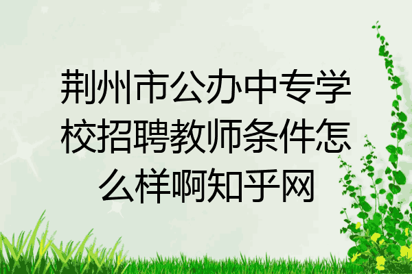 荆州市公办中专学校招聘教师条件怎么样啊知乎网