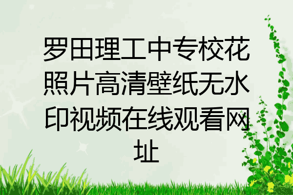 罗田理工中专校花照片高清壁纸无水印视频在线观看网址