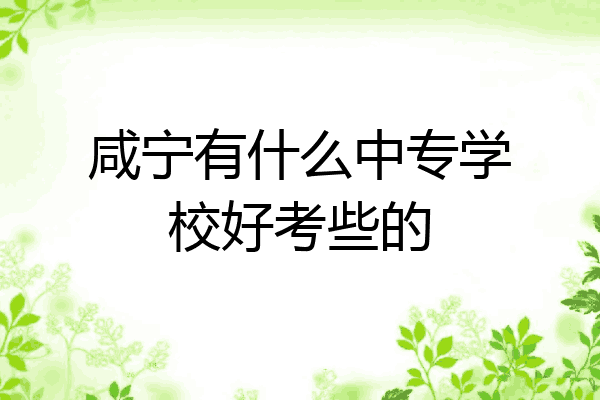 咸宁有什么中专学校好考些的