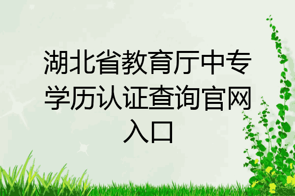 湖北省教育厅中专学历认证查询官网入口