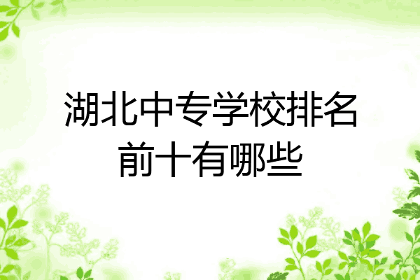 湖北中专学校排名前十有哪些