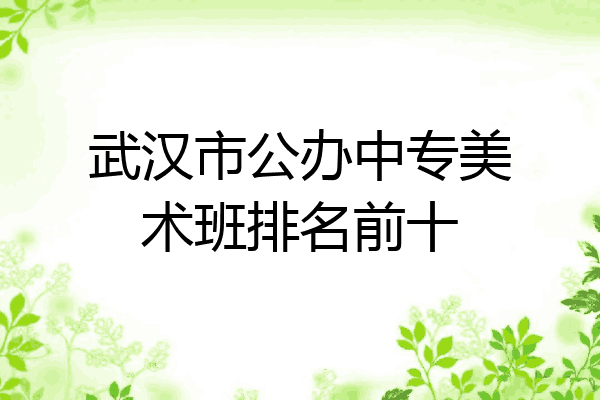 武汉市公办中专美术班排名前十