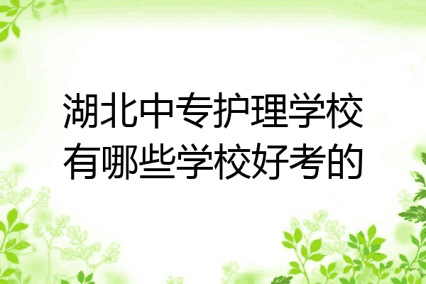 湖北中专护理学校有哪些学校好考的