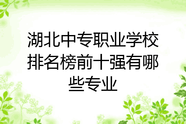 湖北中专职业学校排名榜前十强有哪些专业