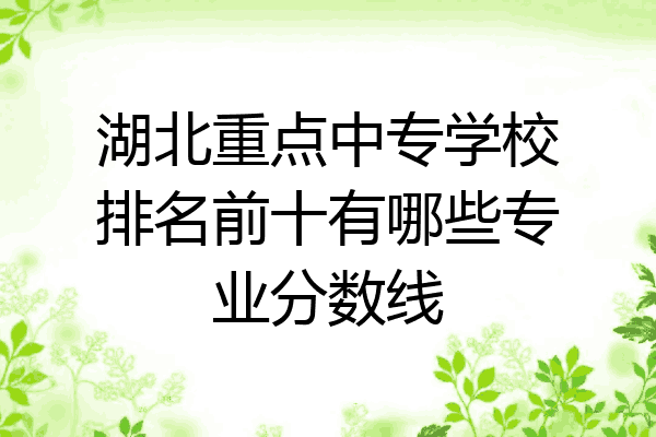 湖北重点中专学校排名前十有哪些专业分数线