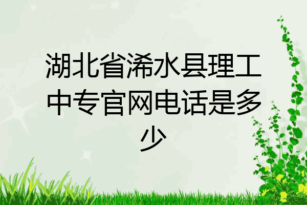 湖北省浠水县理工中专官网电话是多少
